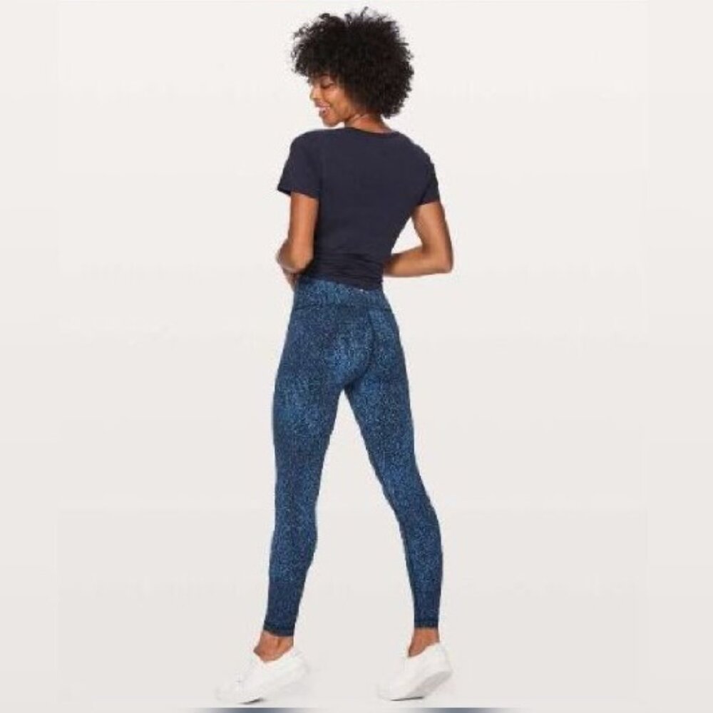 LULULEMON Wunder Under Hi-Rise Luxtreme Leggings Lunar Eclipse Royal Size 10 - Picture 7 of 9